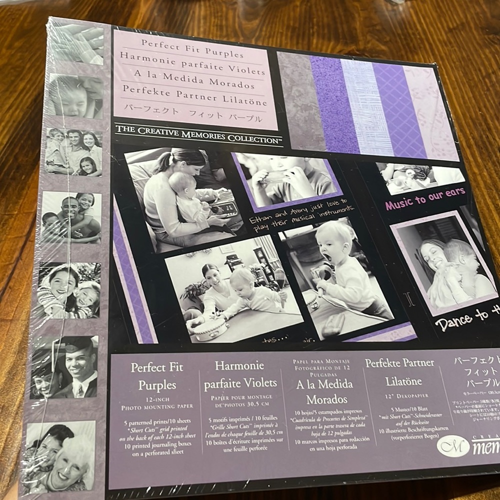 NEW Creative Memories Perfect Fit Purples Paper Pack